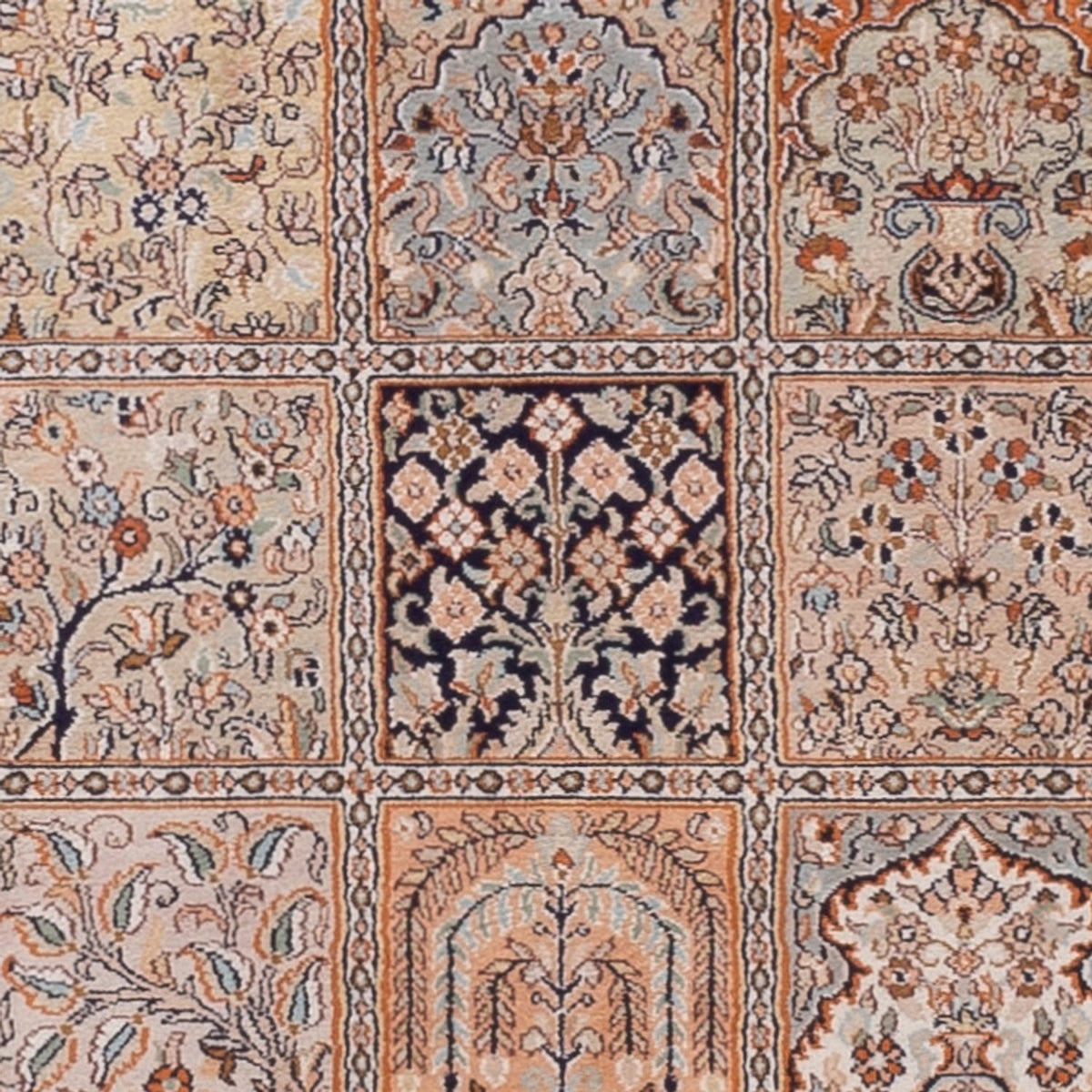 Runner Sidenmatta - Kashmir Silk - 305 x 81 cm - mörk beige