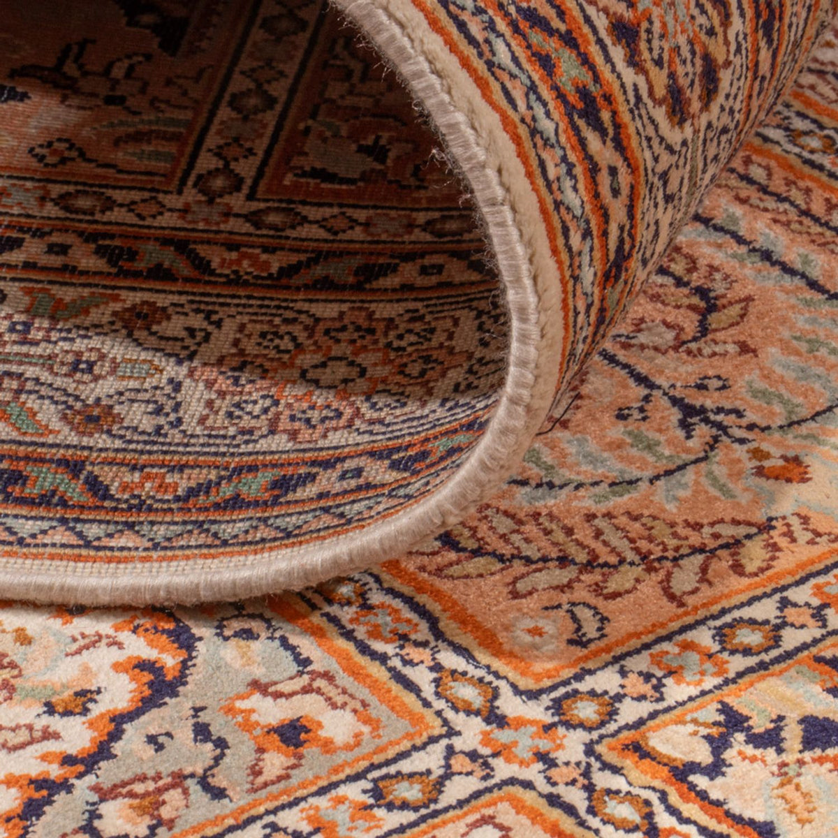 Runner Sidenmatta - Kashmir Silk - 305 x 81 cm - mörk beige