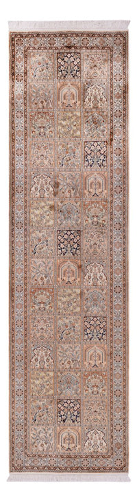 Runner Sidenmatta - Kashmir Silk - 307 x 81 cm - mörk beige