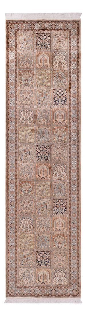 Runner Sidenmatta - Kashmir Silk - 307 x 81 cm - mörk beige