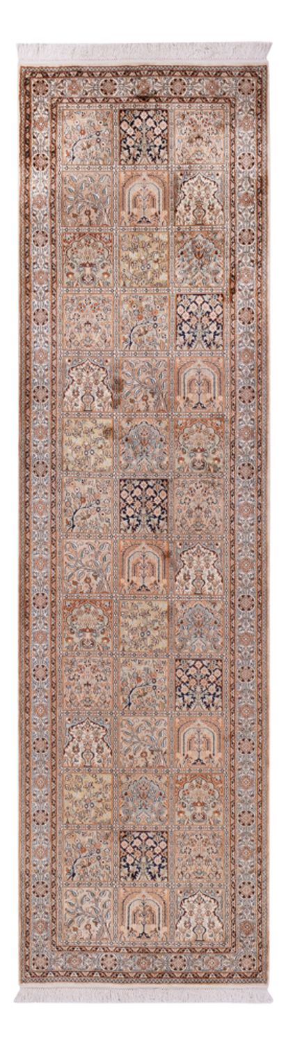 Runner Sidenmatta - Kashmir Silk - 307 x 81 cm - mörk beige