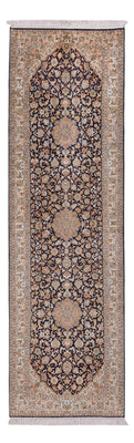 Runner Sidenmatta - Kashmir Silk - 264 x 76 cm - mörk beige