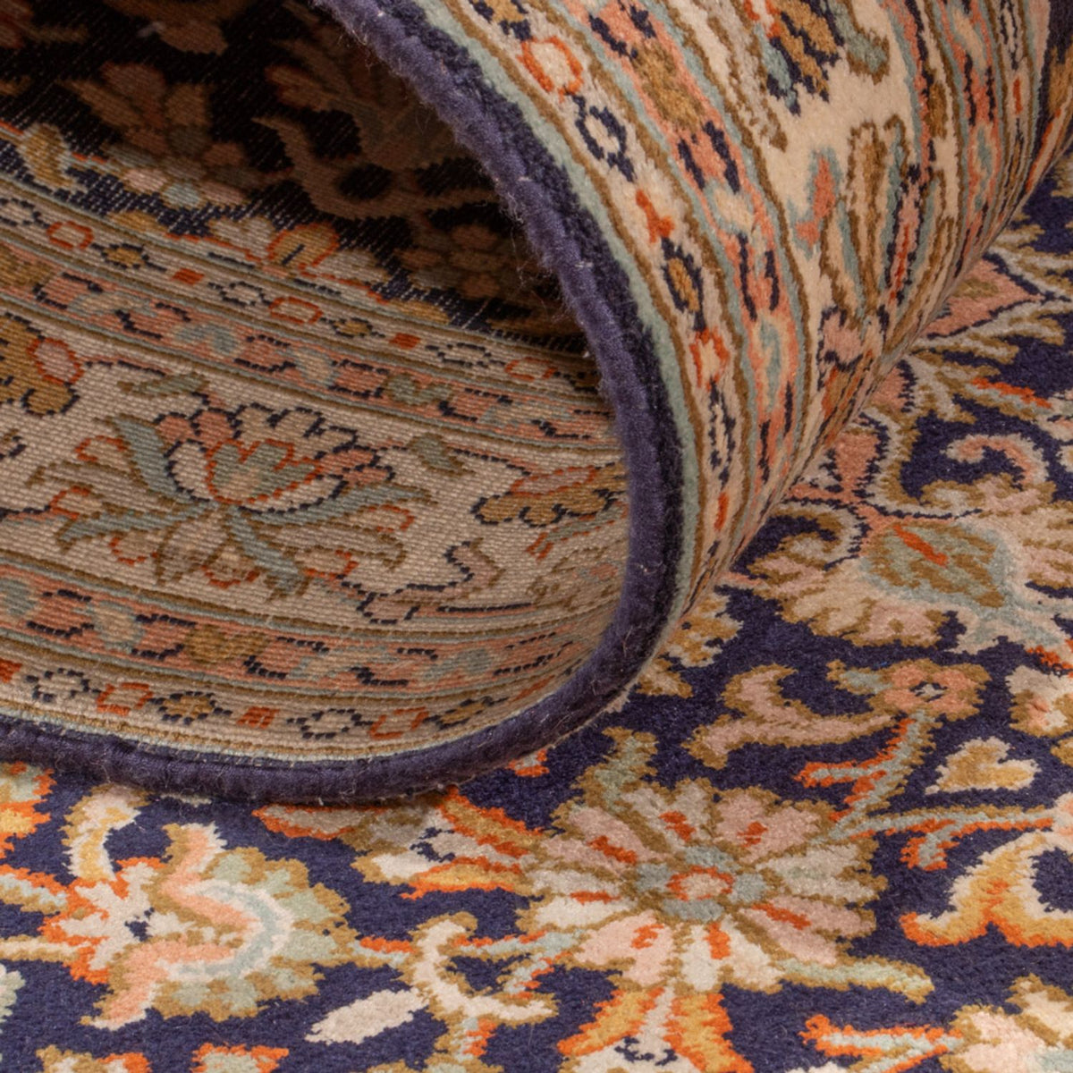 Runner Sidenmatta - Kashmir Silk - 264 x 76 cm - mörk beige