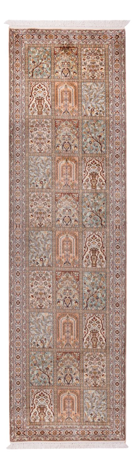 Runner Sidenmatta - Kashmir Silk - 285 x 80 cm - mörk beige