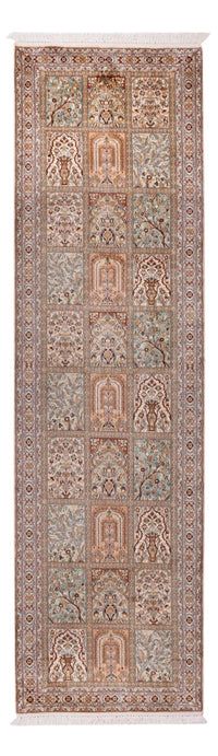Runner Sidenmatta - Kashmir Silk - 285 x 80 cm - mörk beige