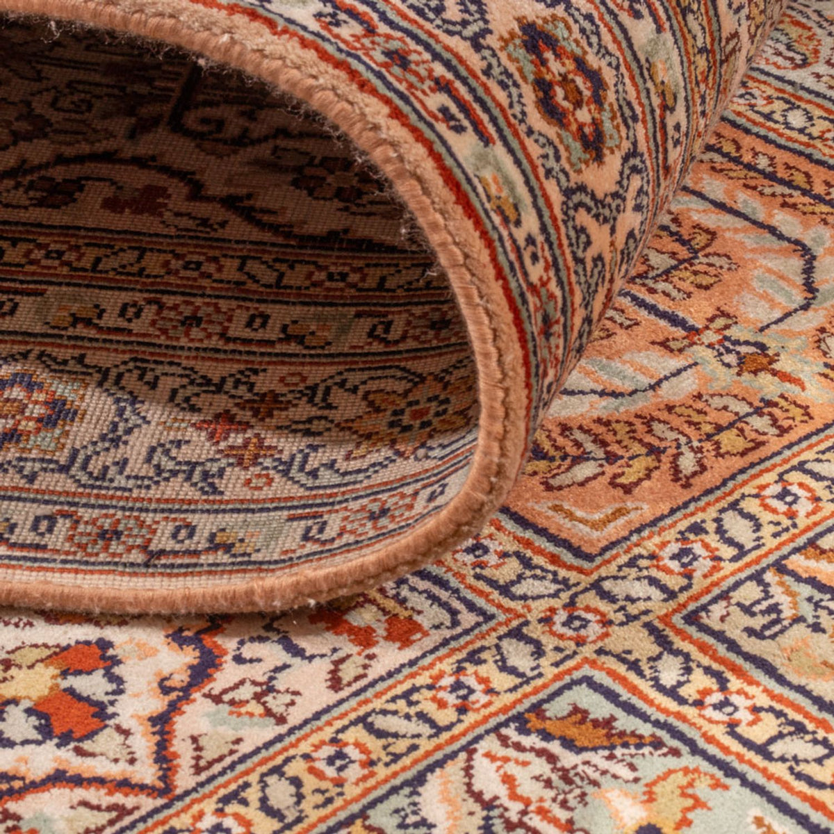 Runner Sidenmatta - Kashmir Silk - 285 x 80 cm - mörk beige