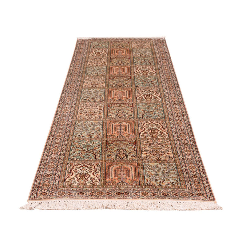 Runner Sidenmatta - Kashmir Silk - 285 x 80 cm - mörk beige