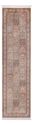 Runner Sidenmatta - Kashmir Silk - 298 x 77 cm - mörk beige