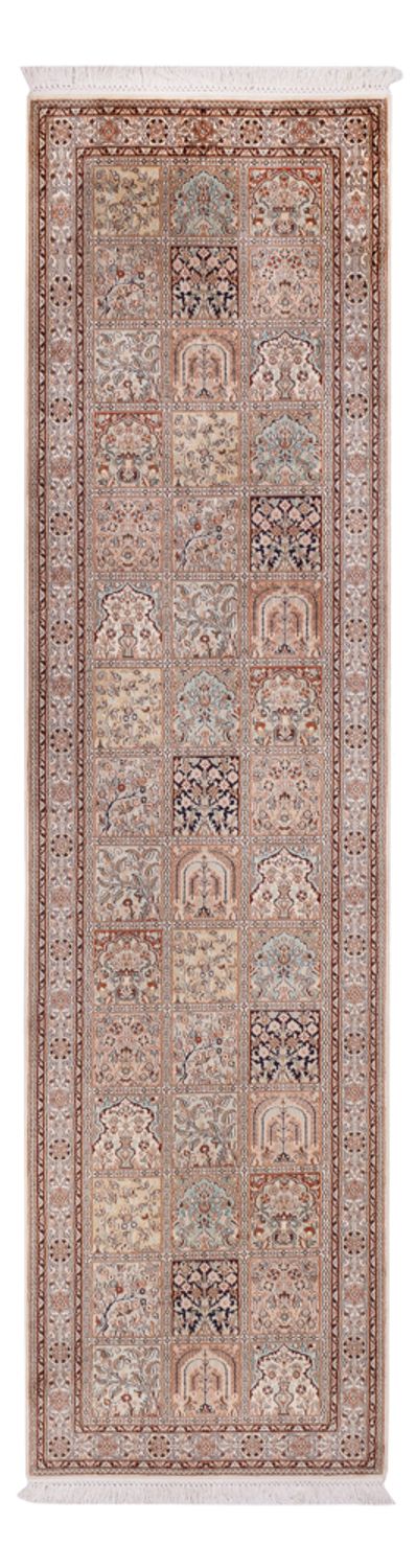 Runner Sidenmatta - Kashmir Silk - 298 x 77 cm - mörk beige