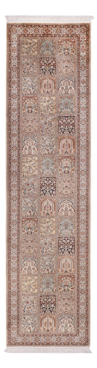 Runner Sidenmatta - Kashmir Silk - 298 x 77 cm - mörk beige