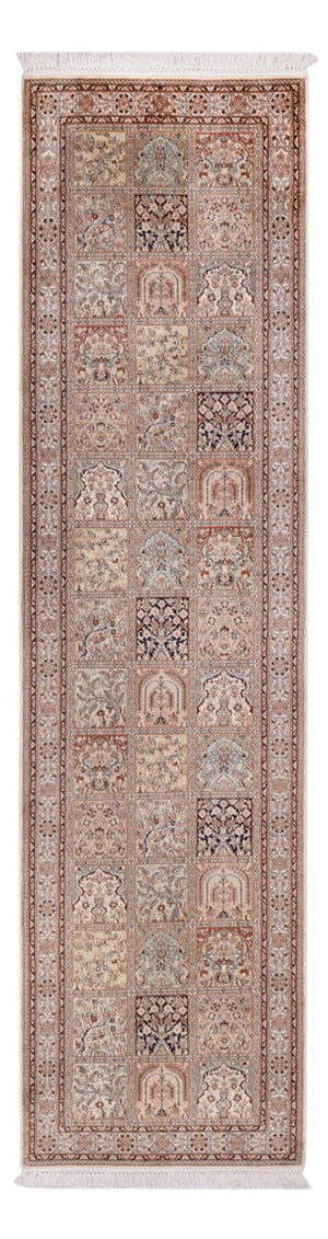 Runner Sidenmatta - Kashmir Silk - 298 x 77 cm - mörk beige