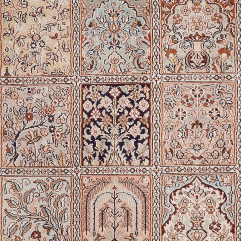 Runner Sidenmatta - Kashmir Silk - 298 x 77 cm - mörk beige