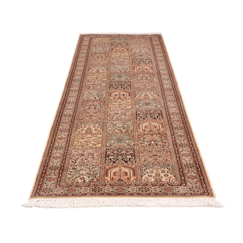 Runner Sidenmatta - Kashmir Silk - 298 x 77 cm - mörk beige