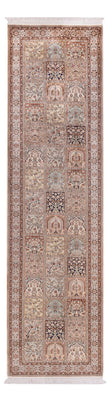 Runner Sidenmatta - Kashmir Silk - 301 x 79 cm - mörk beige