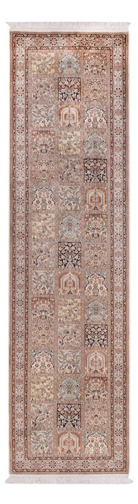 Runner Sidenmatta - Kashmir Silk - 301 x 79 cm - mörk beige