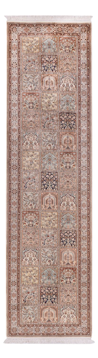 Runner Sidenmatta - Kashmir Silk - 301 x 79 cm - mörk beige