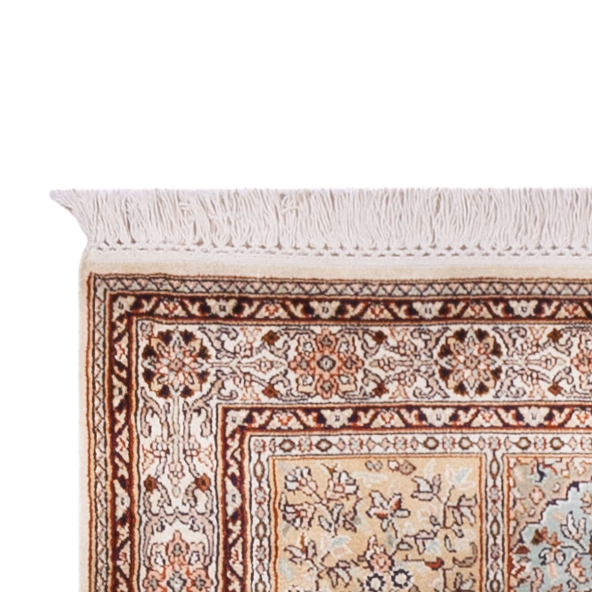 Runner Sidenmatta - Kashmir Silk - 301 x 79 cm - mörk beige