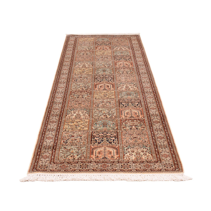 Runner Sidenmatta - Kashmir Silk - 301 x 79 cm - mörk beige