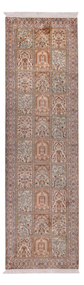 Runner Sidenmatta - Kashmir Silk - 287 x 80 cm - mörk beige