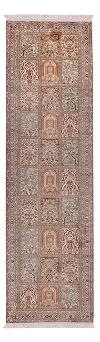 Runner Sidenmatta - Kashmir Silk - 287 x 80 cm - mörk beige