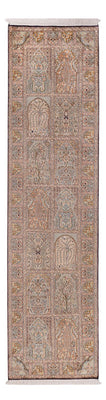 Runner Sidenmatta - Kashmir Silk - 296 x 77 cm - mörk beige