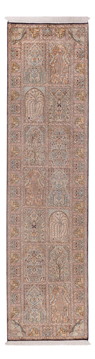 Runner Sidenmatta - Kashmir Silk - 296 x 77 cm - mörk beige