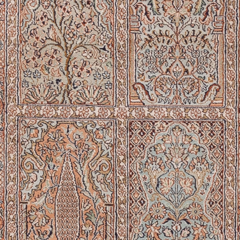 Runner Sidenmatta - Kashmir Silk - 296 x 77 cm - mörk beige