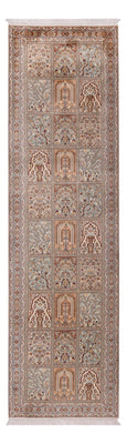 Runner Sidenmatta - Kashmir Silk - 303 x 81 cm - mörk beige