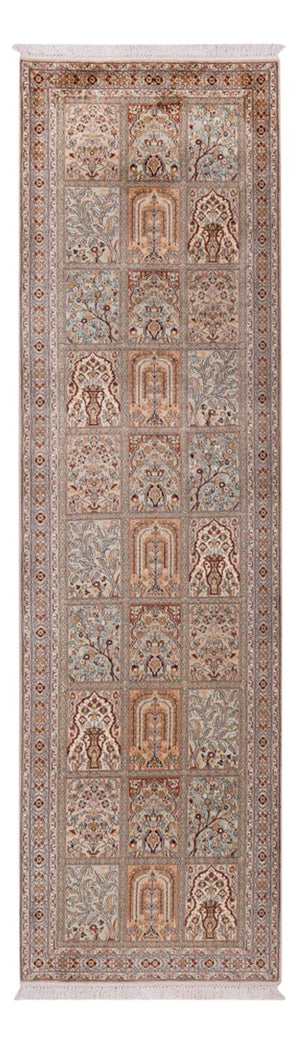 Runner Sidenmatta - Kashmir Silk - 303 x 81 cm - mörk beige