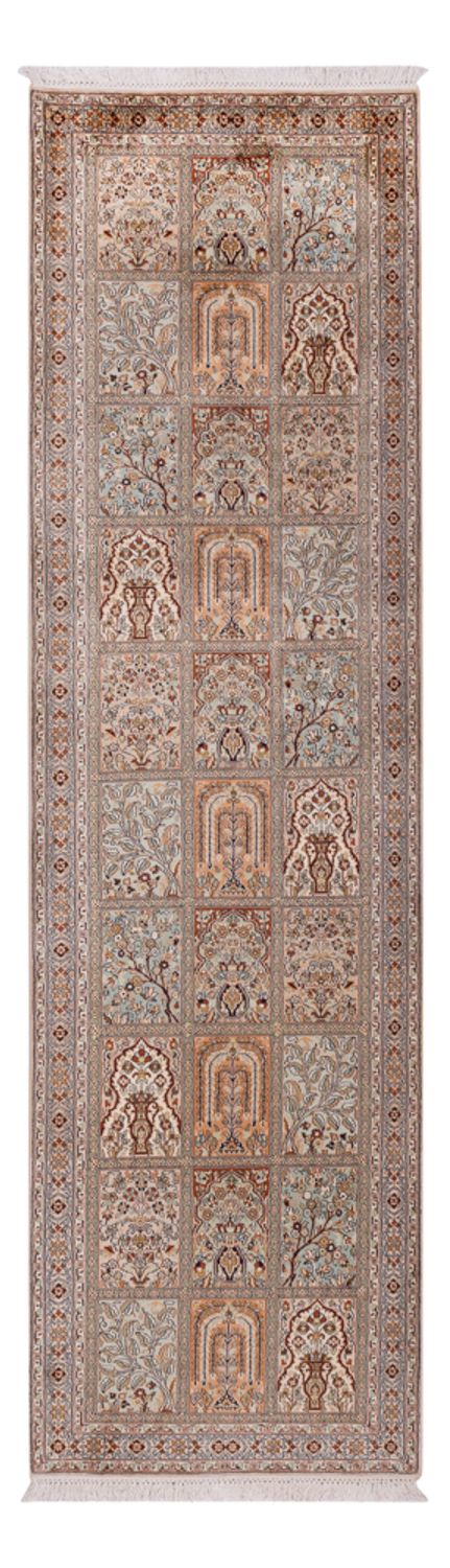 Runner Sidenmatta - Kashmir Silk - 303 x 81 cm - mörk beige
