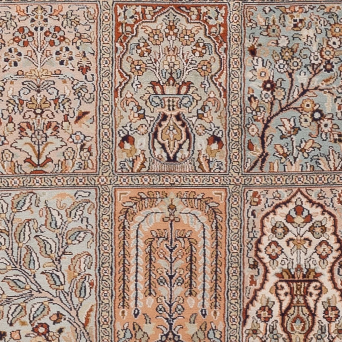 Runner Sidenmatta - Kashmir Silk - 303 x 81 cm - mörk beige