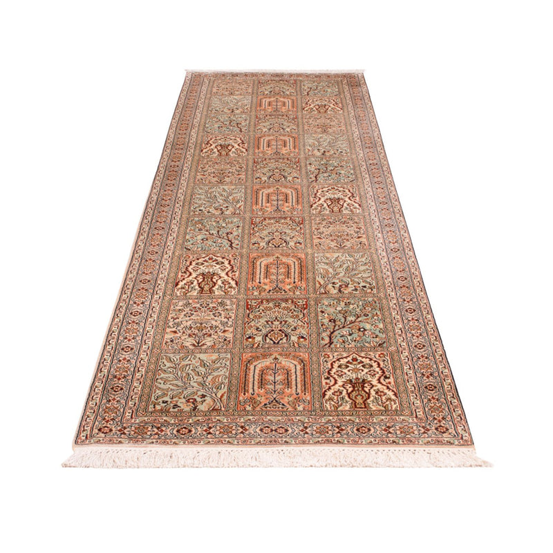 Runner Sidenmatta - Kashmir Silk - 303 x 81 cm - mörk beige