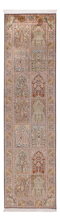 Runner Sidenmatta - Kashmir Silk - 296 x 78 cm - mörk beige