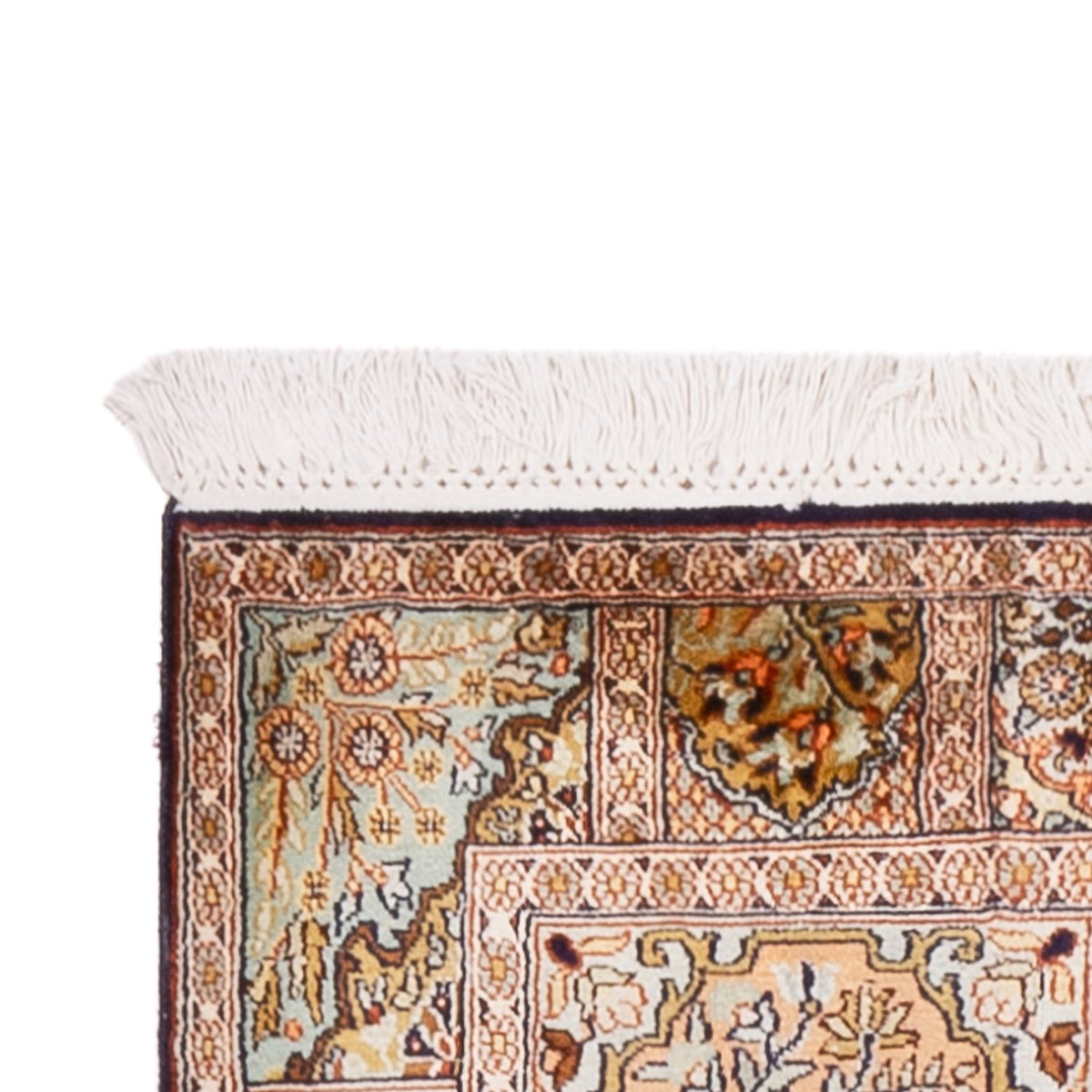 Runner Sidenmatta - Kashmir Silk - 296 x 78 cm - mörk beige