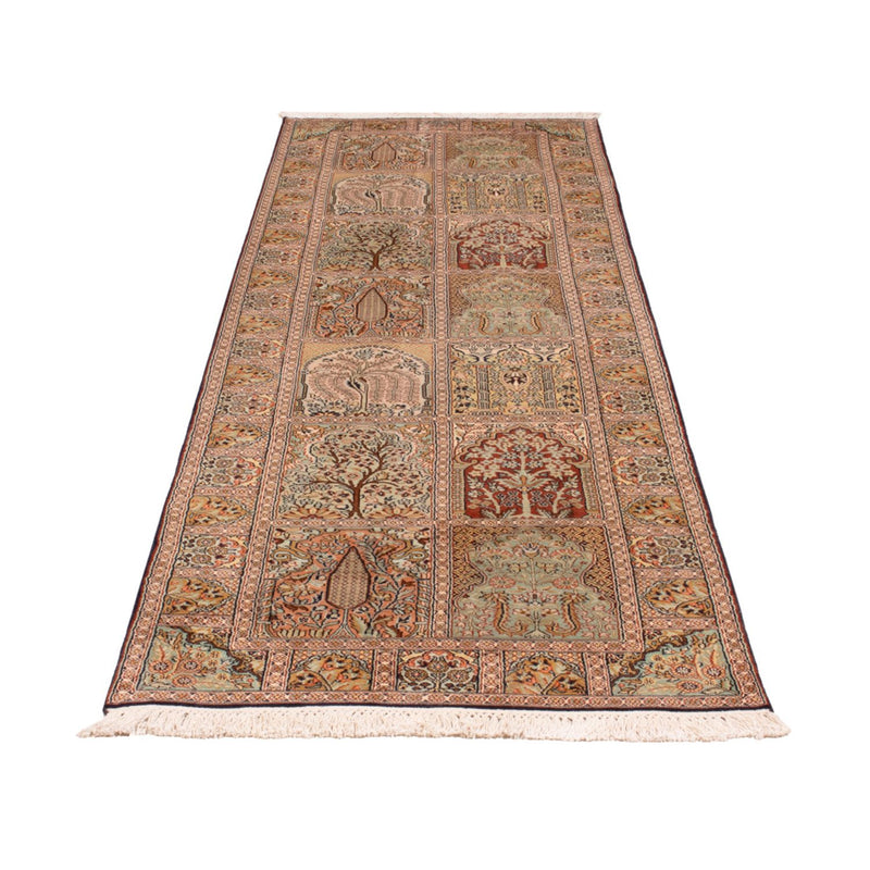 Runner Sidenmatta - Kashmir Silk - 296 x 78 cm - mörk beige