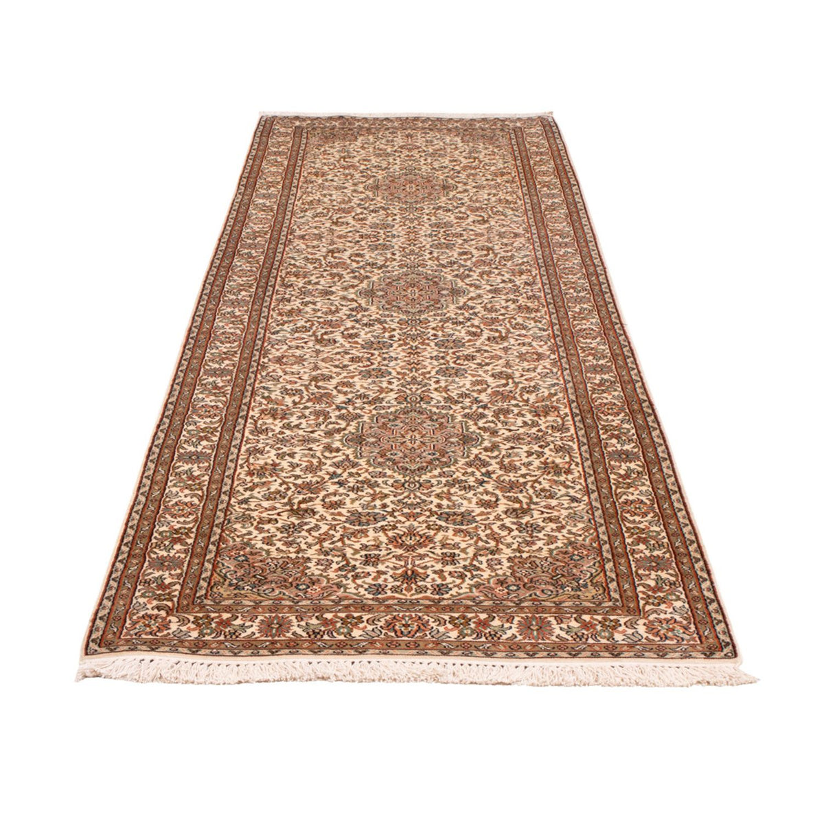 Runner Sidenmatta - Kashmir Silk - 290 x 81 cm - ljusbeige