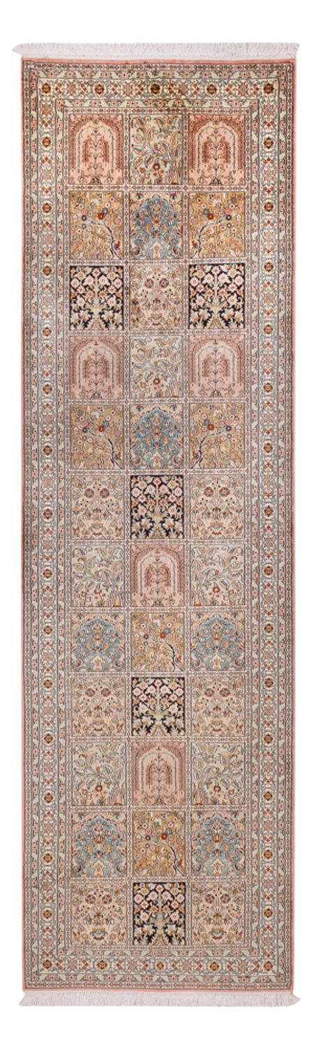 Runner Sidenmatta - Kashmir Silk - 280 x 80 cm - mörk beige