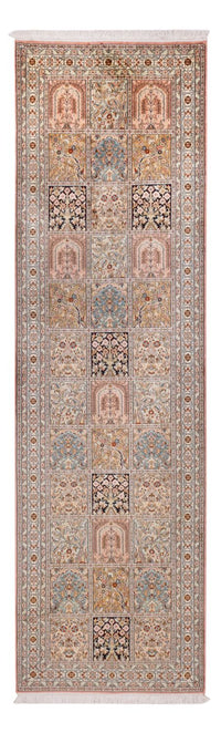 Runner Sidenmatta - Kashmir Silk - 280 x 80 cm - mörk beige