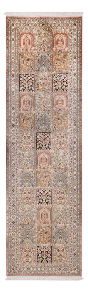 Runner Sidenmatta - Kashmir Silk - 280 x 80 cm - mörk beige