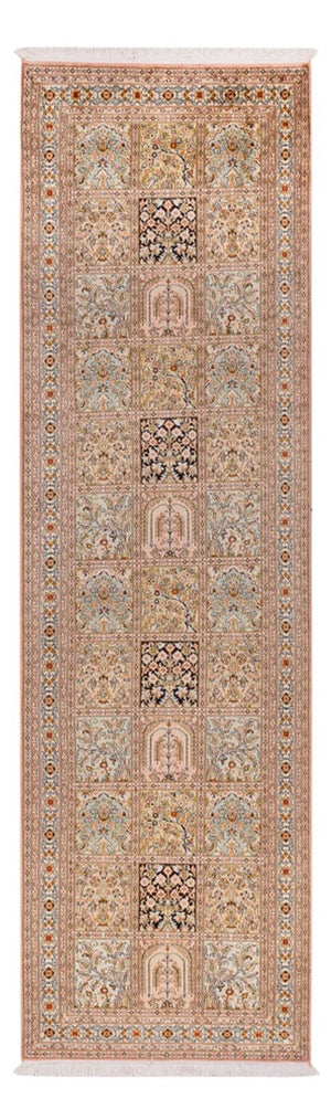 Runner Sidenmatta - Kashmir Silk - 282 x 79 cm - mörk beige