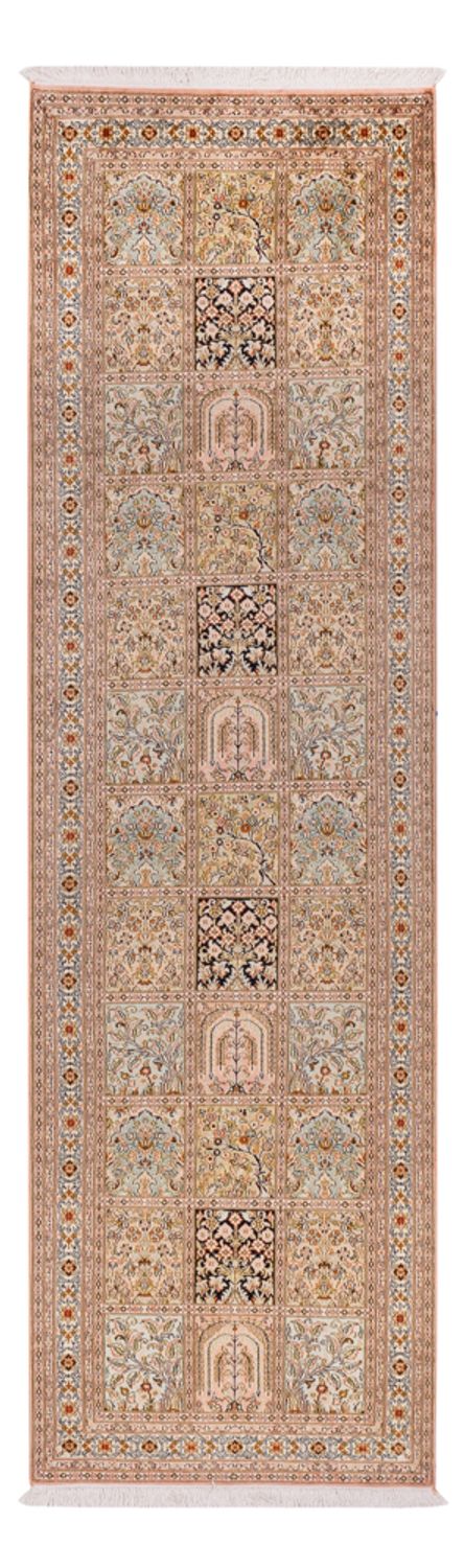 Runner Sidenmatta - Kashmir Silk - 282 x 79 cm - mörk beige