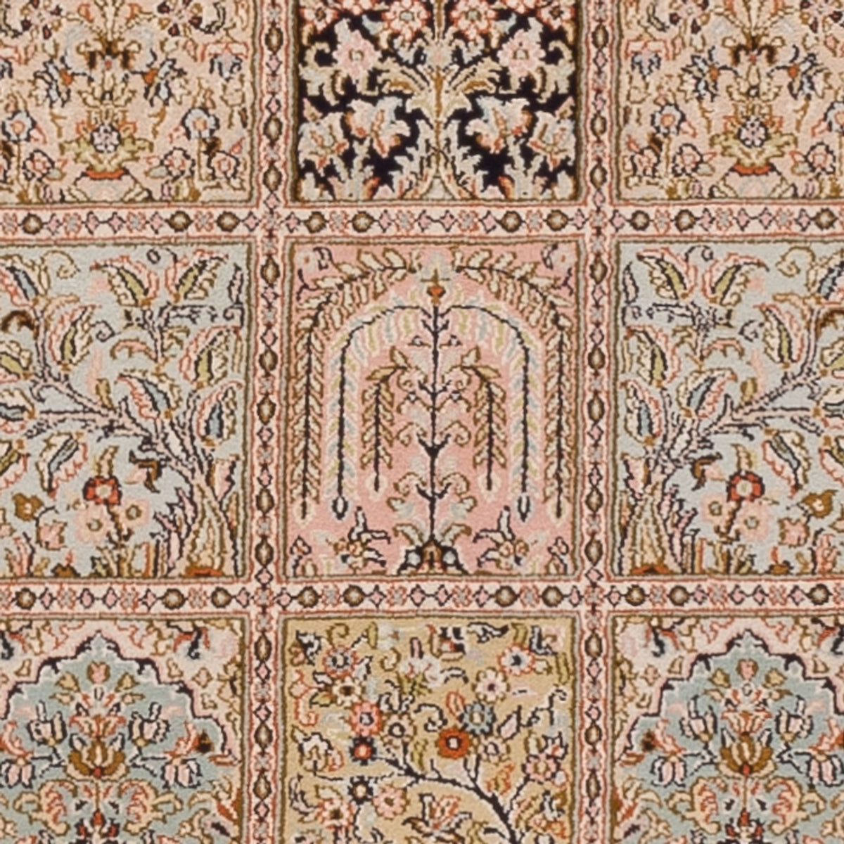 Runner Sidenmatta - Kashmir Silk - 282 x 79 cm - mörk beige