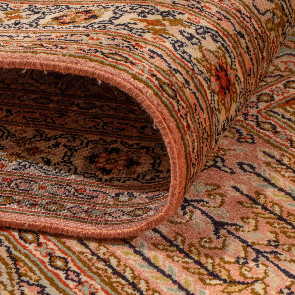 Runner Sidenmatta - Kashmir Silk - 282 x 79 cm - mörk beige