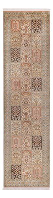 Runner Sidenmatta - Kashmir Silk - 310 x 81 cm - mörk beige