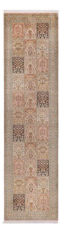 Runner Sidenmatta - Kashmir Silk - 310 x 81 cm - mörk beige