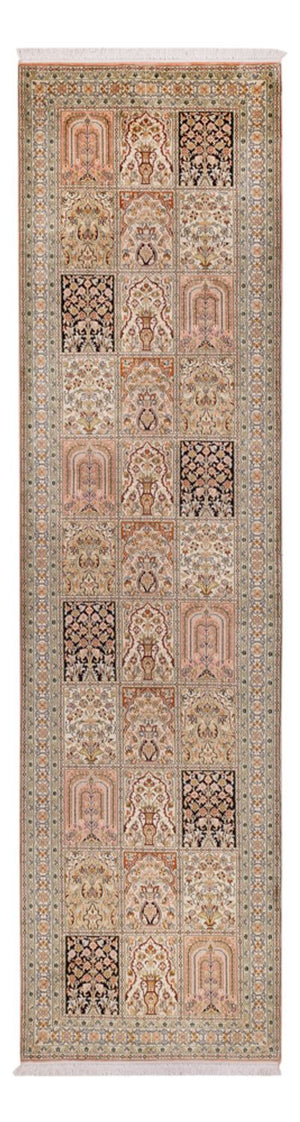 Runner Sidenmatta - Kashmir Silk - 310 x 81 cm - mörk beige