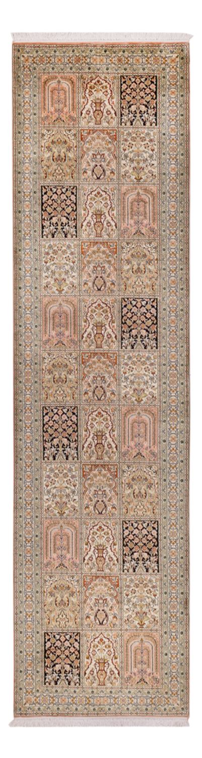 Runner Sidenmatta - Kashmir Silk - 310 x 81 cm - mörk beige