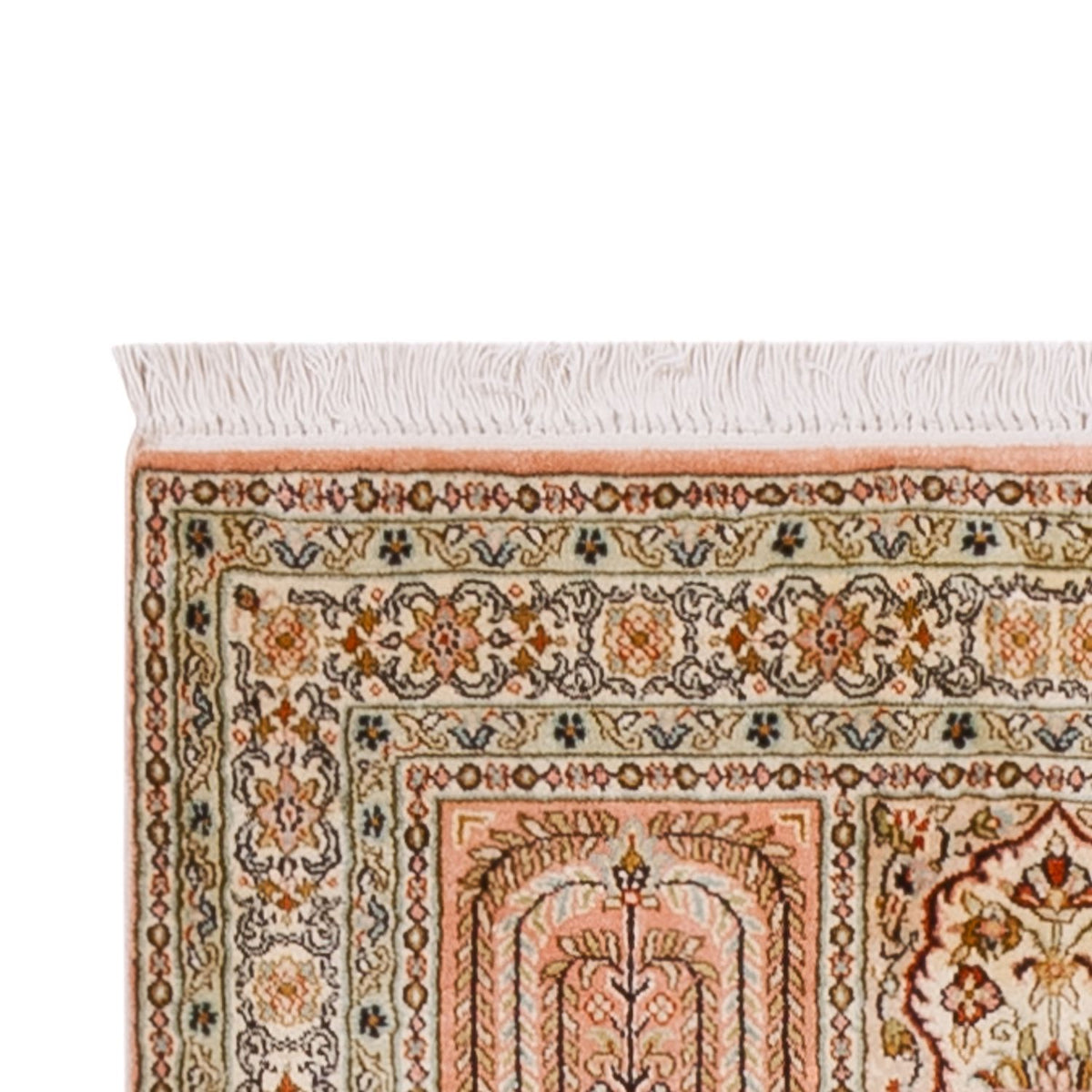 Runner Sidenmatta - Kashmir Silk - 310 x 81 cm - mörk beige