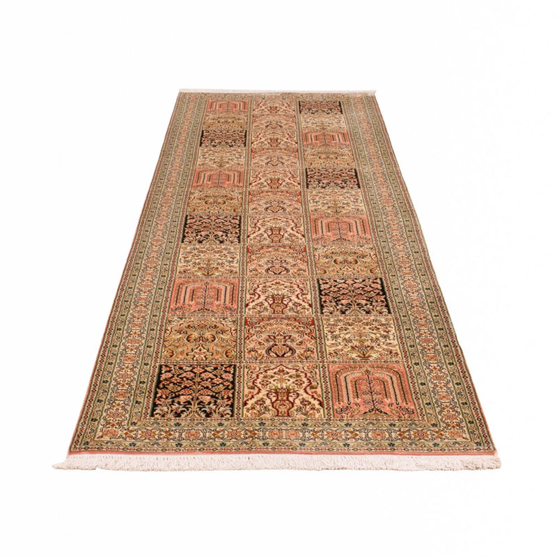 Runner Sidenmatta - Kashmir Silk - 310 x 81 cm - mörk beige