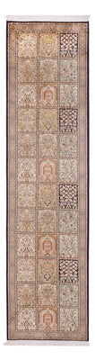 Runner Sidenmatta - Kashmir Silk - 304 x 77 cm - mörk beige